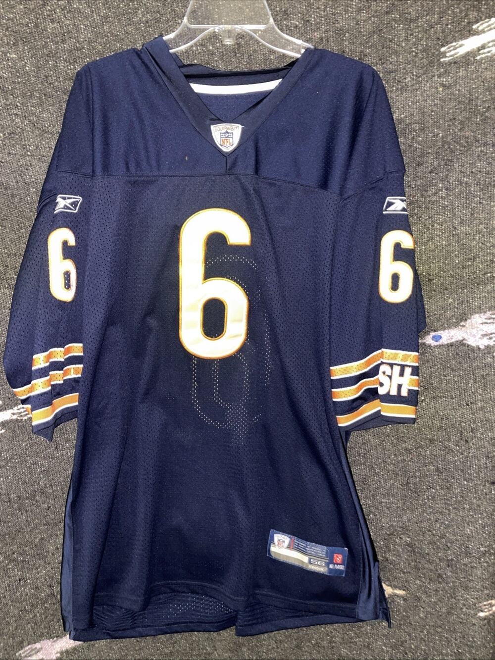 Reebok Authentic NFL Chicago Bears Jay Cutler 6 Jersey Mens 56 3XL Sewn